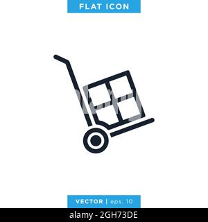 Handcart Icon Vektor Grafik Design Vorlage. Vektor eps 10. Stock Vektor
