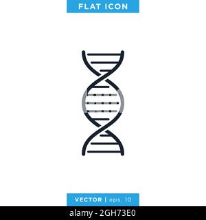 DNA Helix Icon Vektor Grafik Design-Vorlage. Vektor eps 10. Stock Vektor