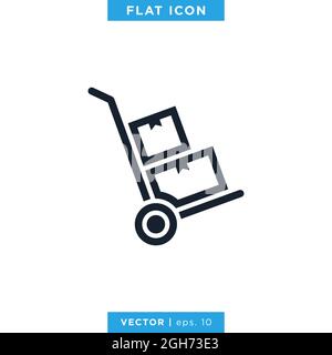 Handcart Icon Vektor Grafik Design Vorlage. Vektor eps 10. Stock Vektor