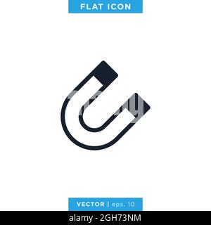 Design-Vorlage für Magnetsymbol-Vektor-Stock-Illustration. Vektor eps 10. Stock Vektor