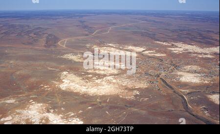 Die südaustralische Opalgräberstadt Andamooka 600 km nördlich von Adelaide. Stockfoto