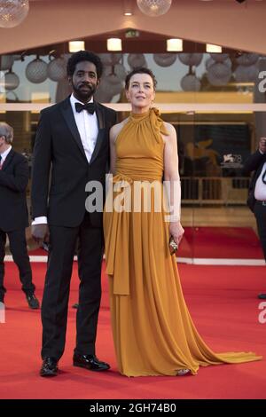 Rhashan Stone und Olivia Williams nehmen am 05. September 2021 am Kineo Prize Red Carpet im Rahmen des 78. Internationalen Filmfestivals in Venedig, Italien, Teil. Foto von Aurore Marechal/ABACAPRESS.COM Stockfoto