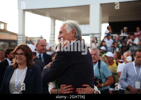 GIOVANNI MALAGO WÄHREND DER 2 RUNDE DER DS AUTOMOBILES 78. ITALIENISCHE GOLF OPEN AM MARCO SIMONE GOLF CLUB AM 05. SEPTEMBER 2021 IN ROM ITALIEN Stockfoto