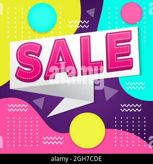 Flyer für den Verkauf oder Vorlage für Social-Media-Banner Stock Vektor