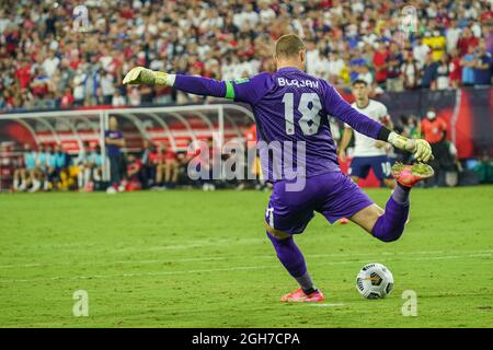 Nashville, Tennessee, USA, 5. September 2021, Kanada tritt bei der WM-Qualifikation 2022 im Nissan-Stadion gegen die USA an. (Foto: Marty Jean-Louis) Quelle: Marty Jean-Louis/Alamy Live News Stockfoto