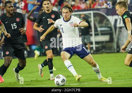 Nashville, Tennessee, USA, 5. September 2021, Kanada tritt bei der WM-Qualifikation 2022 im Nissan-Stadion gegen die USA an. (Foto: Marty Jean-Louis) Quelle: Marty Jean-Louis/Alamy Live News Stockfoto