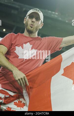 Nashville, Tennessee, USA, 5. September 2021, Kanada-Fan während der WM-Qualifikation 2022 im Nissan-Stadion. (Foto: Marty Jean-Louis) Quelle: Marty Jean-Louis/Alamy Live News Stockfoto