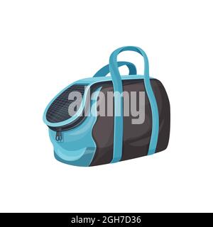Hunde und Katzen Tragetasche isolierte tragbare Sack flach Cartoon-Symbol. Vector Transport Reise Sack, Kätzchen und Welpen Transporter. Handtasche mit s Stock Vektor