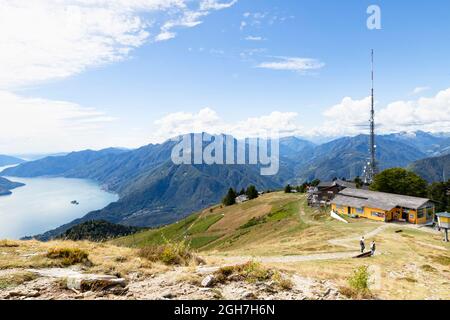 Schweiz, Locarno, 31. August 20. Der Gipfel des Cimetta oberhalb von Locarno Stockfoto