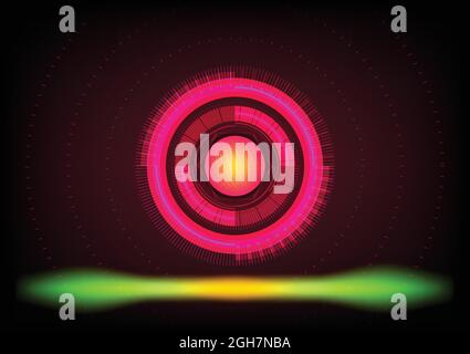Abstrakte Hintergründe helle Farbe Kreis Animation leuchtende Technologie moderne Kunst Grafik Design Tapete Hintergrund Muster Vektor Illustration EPS10 Stock Vektor