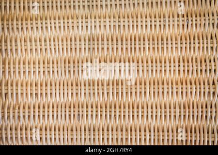 Braun gewebt Rattan Textur Hintergrund Stockfoto