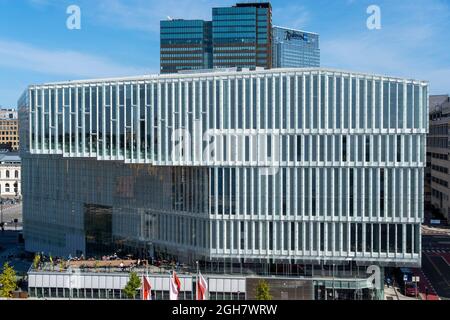 Deichman Bjørvika Öffentliche Bibliothek in Oslo, Norwegen, Europa Stockfoto