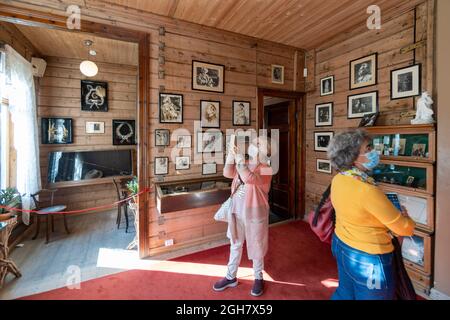 Troldhaugen ist die ehemalige Heimat des norwegischen Komponisten Edvard Grieg und seiner Frau Nina Grieg in Bergen, Norwegen Stockfoto