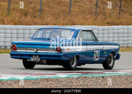 VAN GAMMEREN, Henk und VAN GAMMEREN, Thijs mit Ford Falcon Sprint Futura während des NKHTGT Historic Racing Barcelona Race auf dem Circuit de Catalunya. Stockfoto