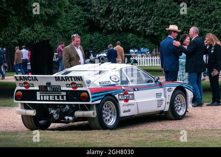 1983 Lancia 037 Rally-Fahrzeug beim Hampton Court Concours D' Elegance 2021 Stockfoto