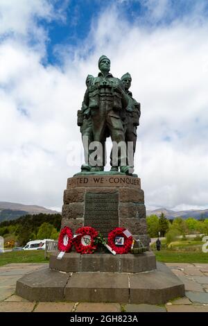 Commando Memorial an der Spean Bridge, Schottische Highlands Stockfoto