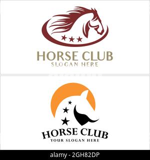 Sport Club Pferd Stern Vektor-Logo-Design Stock Vektor