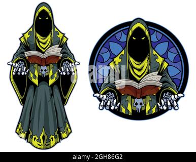 Totenbeschwörer Gaming Maskottchen Stock Vektor