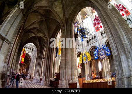 Innenansicht der Sainte-Croix Kathedrale, Orleans, Loiret, Centre-Val de Loire Region, Frankreich Stockfoto