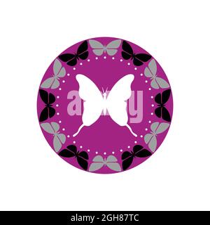 Schmetterlingsbild, das je nach den Bedürfnissen des Designers verwendet werden kann Stock Vektor