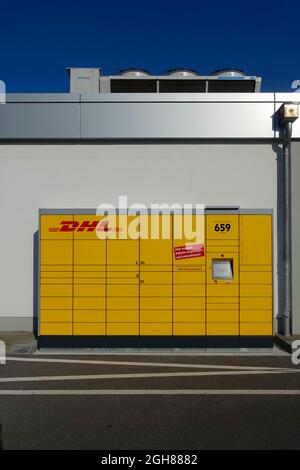 DHL Packstation, Berlin, Deutschland Stockfoto