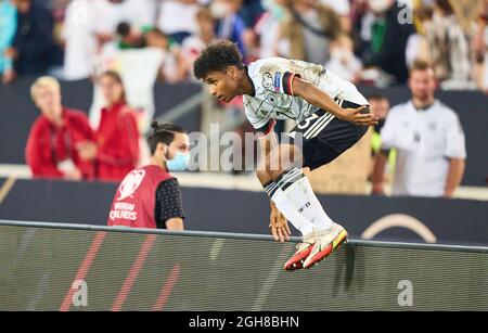 Stuttgart, Deutschland. September 2021. Karim Adeyemi, DFB 13 Sprünge im Spiel DEUTSCHLAND - ARMENIEN Qualifikation für WM 2022, WM Quali, Saison 2021/2022, 5. September 2021 in Stuttgart, Deutschland. (Armenien) Quelle: Peter Schatz/Alamy Live News Stockfoto