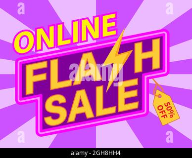 Online-Shopping Flash-Sale-Banner Stock Vektor