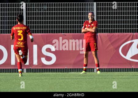 Trigoria, Italien. September 2021. Andressa während der Serie Ein Spiel zwischen AS ROMA und ASD NAPOLI FEMMINILE im stadio Agostino Di Bartolomei Trigoria am 4. September 2021 in Trigoria, Italien. (Foto von Domenico Cippitelli/Pacific Press) Quelle: Pacific Press Media Production Corp./Alamy Live News Stockfoto