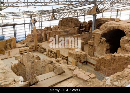 Terrassenhäuser in Ephesus Antike Stadt in Izmir, Türkei Stockfoto