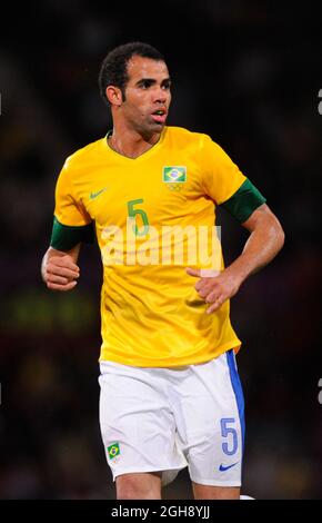 Brasiliens Sandro.Südkorea gegen Brasilien Olympisches Halbfinale 2012 bei den Männern in Old Trafford, Manchester, Großbritannien, am 7. August 2012. Stockfoto