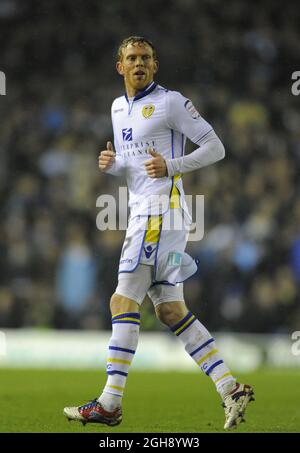 Paul Green von Leeds United beim Capital One Cup, Quarter Final Spiel zwischen Leeds United und Chelsea im Elland Road Stadium, Leeds. Bild Simon Bellis. Stockfoto