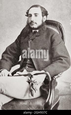 Comte Alphonse de Toulouse-Lautrec Montfa, 1838 - 1913, Vater von Henri Toulouse-Lautrec, 1864 - 1901, französischer Künstler nach dem Impressionismus. Nach einem Foto eines unbekannten Fotografen. Stockfoto