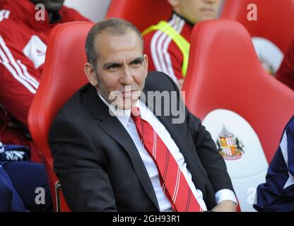 Sunderland-Manager Paolo Di Canio beim Barclays Premier League-Spiel zwischen Sunderland und Stoke City am 06. Mai 2013 im Stadion of Light in Sunderland. Stockfoto