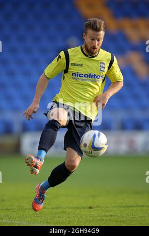 Wade Elliott von Birmingham City in Aktion während des Vorsaison-Freundschaftsspiel zwischen Shrewsbury Town und Birmingham City auf New Meadow am 23. Juli 2013 in Shrewsbury. Malcolm Couzens Stockfoto