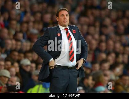 Malky Mackay Manager von Cardiff City während des Barclays Premier League-Spiels zwischen Cardiff City und Swansea City am 3. November 2013 im Cardiff City Stadium in Cardiff, Wales. Picture: Simon Bellis Stockfoto