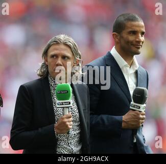 BT Sports Jimmy Bullard beim FA Cup Final Spiel zwischen Arsenal und Hull City im Wembley Stadium in London, Großbritannien am 17. Mai 2014. Pic David Klein/Sportimage. Stockfoto