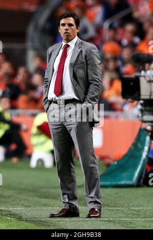 Wales-Manager Chris Coleman beim internationalen Freundschaftsspiel zwischen Wales und den Niederlanden am 4. Juni 2014 in der Amsterdam Arena. Charlie Forgham-Bailey Stockfoto