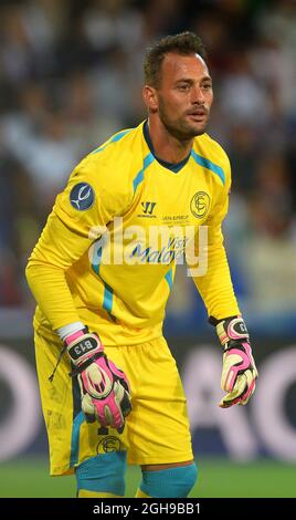 Beto von Sevilla während des UEFA Super Cup Spiels zwischen Real Madrid und Sevilla im Cardiff City Stadium in Cardiff, Großbritannien, am 12. August 2014. Real Madrid gewann den Titel, indem es Sevilla mit 2:0 besiegte. Pic Simon Bellis/Sportimage. Stockfoto