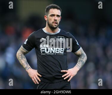 Danny Ings von Burnley während des Barclays Premier League-Spiels zwischen Manchester City und Burnley im Etihad Stadium, Manchester, am 28. Dezember 2014. Stockfoto