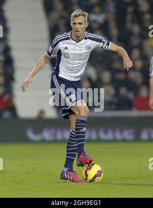 Darren Fletcher von West Brom beim Barclays Premier League-Spiel zwischen West Bromwich Albion und Swansea City am 11. Februar 2015 in den Hawthorns, Birmingham. Stockfoto