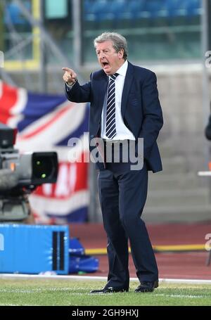 Image #: 39444806 Sept. 5, 2015 - Serravalle, Vereinigtes Königreich - Englands Roy Hodgson in Aktion..Euro 2016 Qualifying - San Marino vs England - San Marino Stadium - San Marino - 5. September 2015 - Picture David Klein Stockfoto