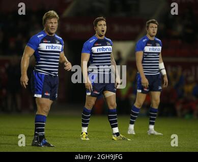 Bild #: 39896086 2. Oktober 2015 - Salford, Vereinigtes Königreich - Danny Cipriani von Sale Sharks - Kings of the North Pre Season Tournament - Gruppe B - Sale Sharks vs Newcastle Falcons - AJ Bell Stadium - Salford - England - 2. Oktober 2015 Stockfoto