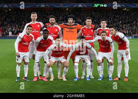 Bild #: 41144341. Nov. 2015, 24 - London, Vereinigtes Königreich - Arsenals Mannschaftsgruppe..UEFA Champions League- Arsenal gegen Dinamo Zagreb - Emirates Stadium - England - 24. November 2015 - Bild David Klein Stockfoto