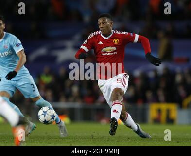 Bild #: 41143789. Nov. 2015, 25 - Manchester, Vereinigtes Königreich - Anthony Martial von Manchester United - UEFA Champions League Gruppe B - Manchester Utd vs PSV Eindhoven - Old Trafford Stadium - Manchester - England - 25. November 2015 - Pic Simon BellisCSM Stockfoto