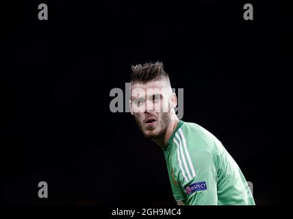 Bild #: 41143843. Nov. 2015, 25 - Manchester, Vereinigtes Königreich - David De Gea von Manchester United - UEFA Champions League Gruppe B - Manchester Utd vs PSV Eindhoven - Old Trafford Stadium - Manchester - England - 25. November 2015 - Pic Simon BellisCSM Stockfoto