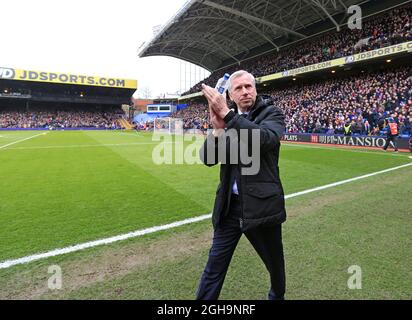 Alan Pardew von Crystal Palace applaudiert den Fans während des Spiels der Barclays Premier League im Selhurst Park. Bildnachweis sollte lauten: David Klein/Sportimage via PA Images Stockfoto