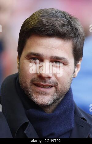 Mauricio Pochettino, Manager von Tottenham beim Spiel der Barclays Premier League beim Anfield. Bildnachweis sollte lauten: Philip Oldham/Sportimage via PA Images Stockfoto