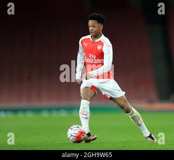 Chris Willock von Arsenal in Aktion beim Halbfinale des FA Youth Cup Second Leg im Emirates Stadium. Bildnachweis sollte lauten: David Klein/Sportimage via PA Images Stockfoto