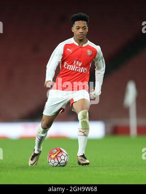 Chris Willock von Arsenal in Aktion beim Halbfinale des FA Youth Cup Second Leg im Emirates Stadium. Bildnachweis sollte lauten: David Klein/Sportimage via PA Images Stockfoto