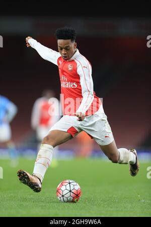 Chris Willock von Arsenal in Aktion beim Halbfinale des FA Youth Cup Second Leg im Emirates Stadium. Bildnachweis sollte lauten: David Klein/Sportimage via PA Images Stockfoto